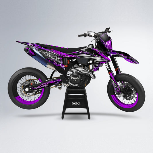 TRINITY supermoto graphics kit in Pink