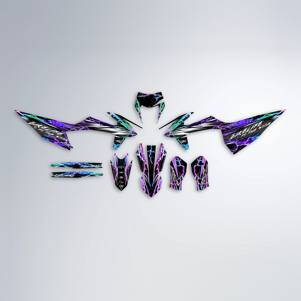 TRINITY graphics kit parts layout in Purple Holo