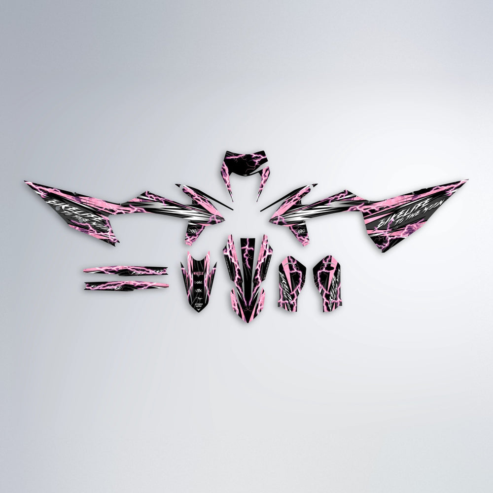 TRINITY graphics kit parts layout in Sakura Pink