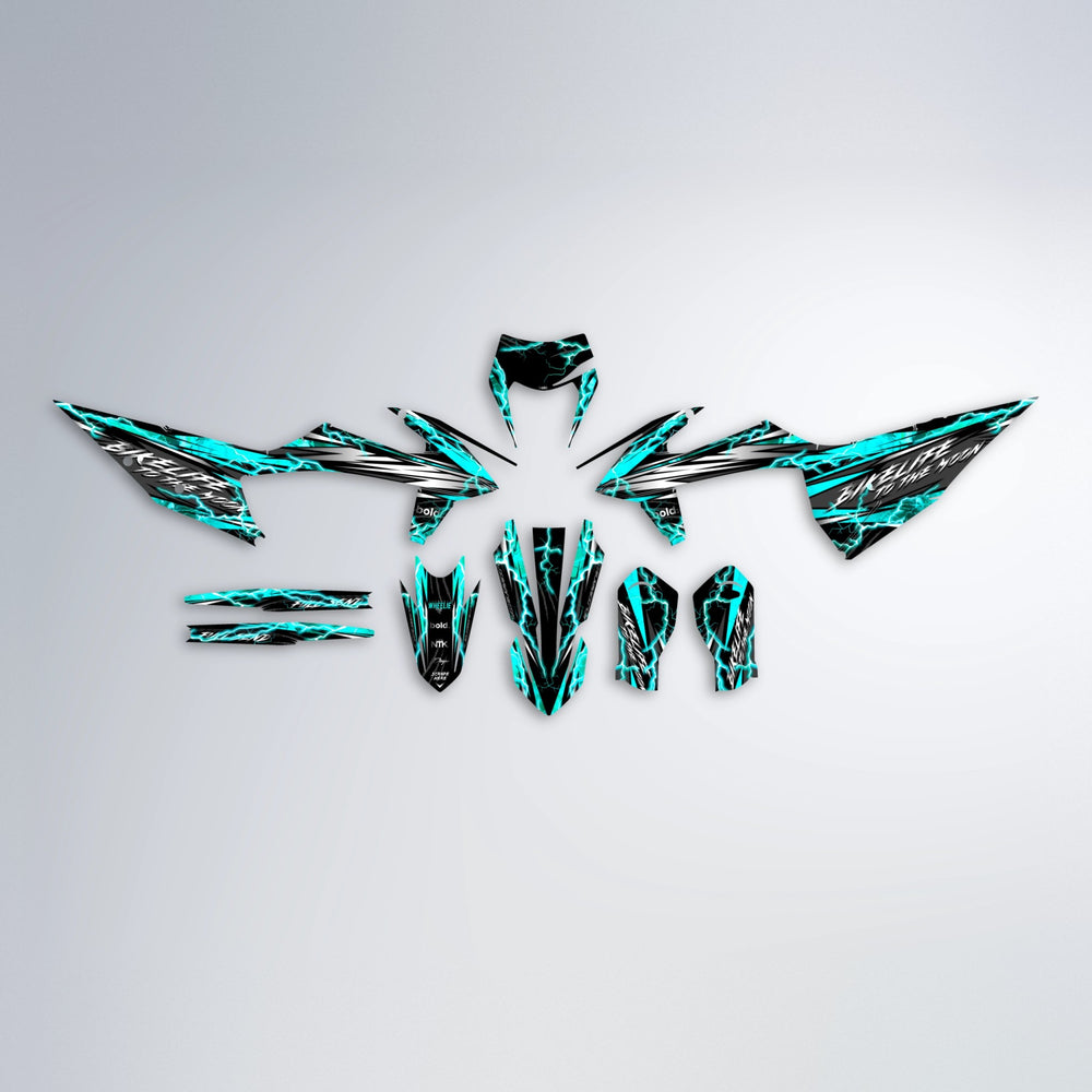 TRINITY graphics kit parts layout in Teal