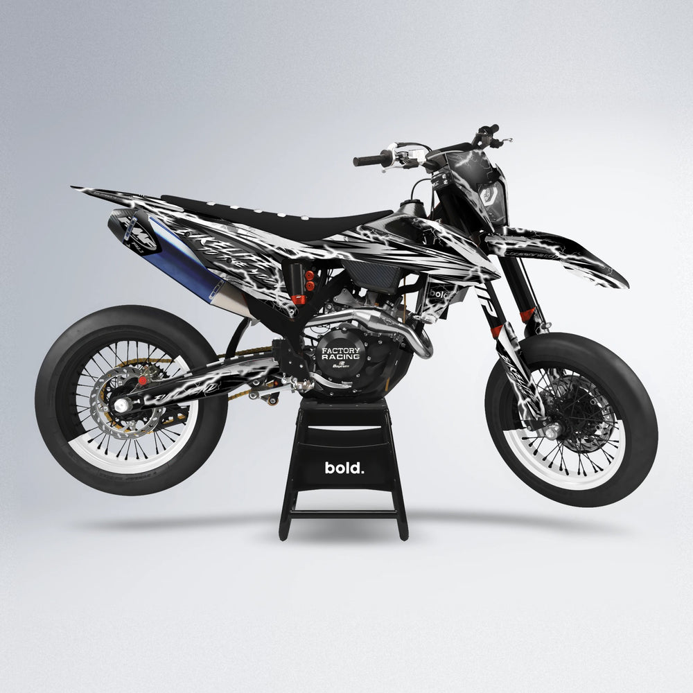 TRINITY supermoto graphics kit in White