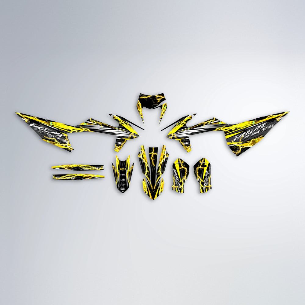 TRINITY graphics kit parts layout in Yellow
