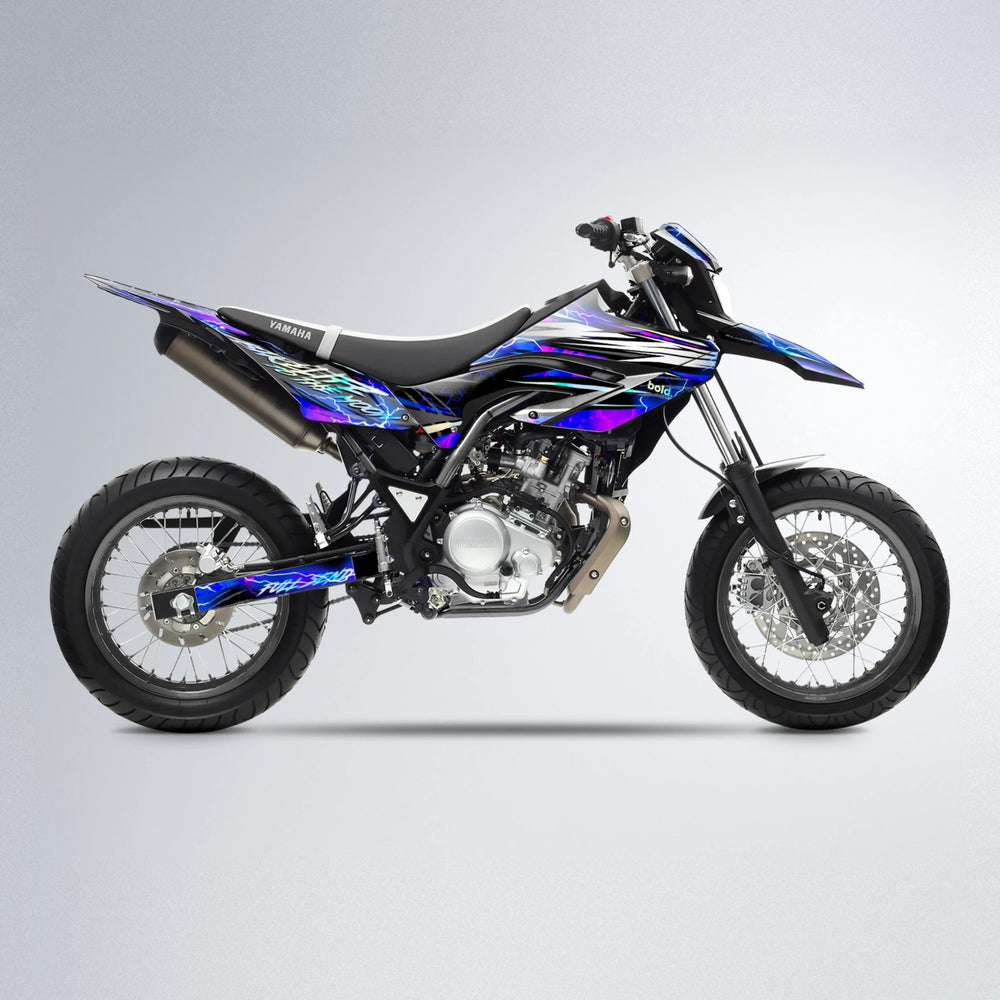 TRINITY Yamaha WR 125X supermoto graphics kit in Blue