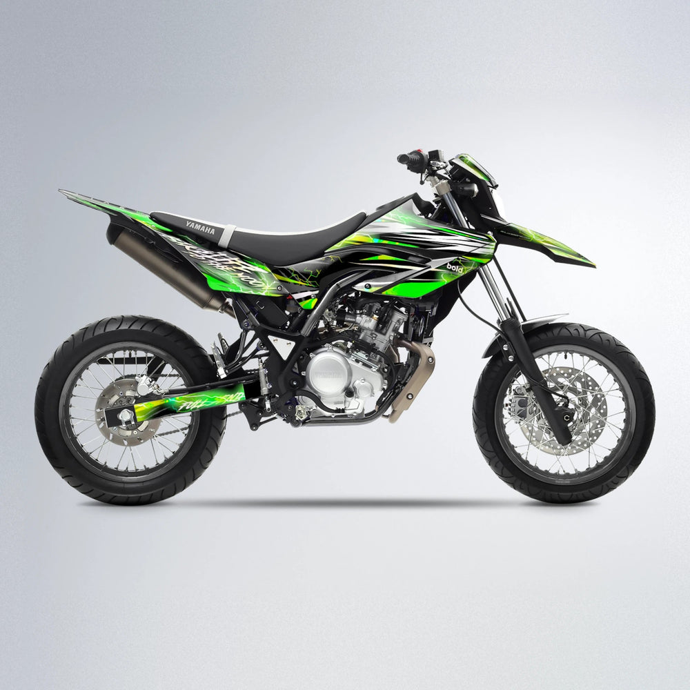 TRINITY Yamaha WR 125X supermoto graphics kit in Green