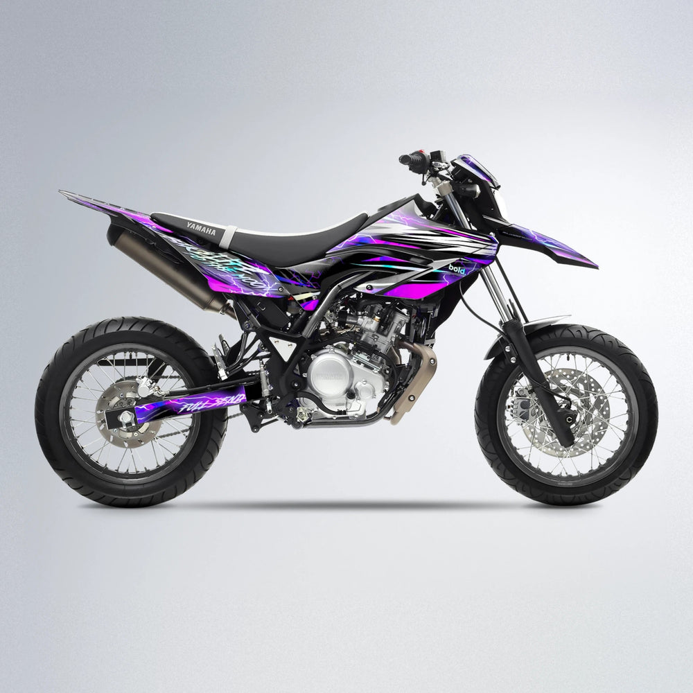 TRINITY Yamaha WR 125X supermoto graphics kit in Purple