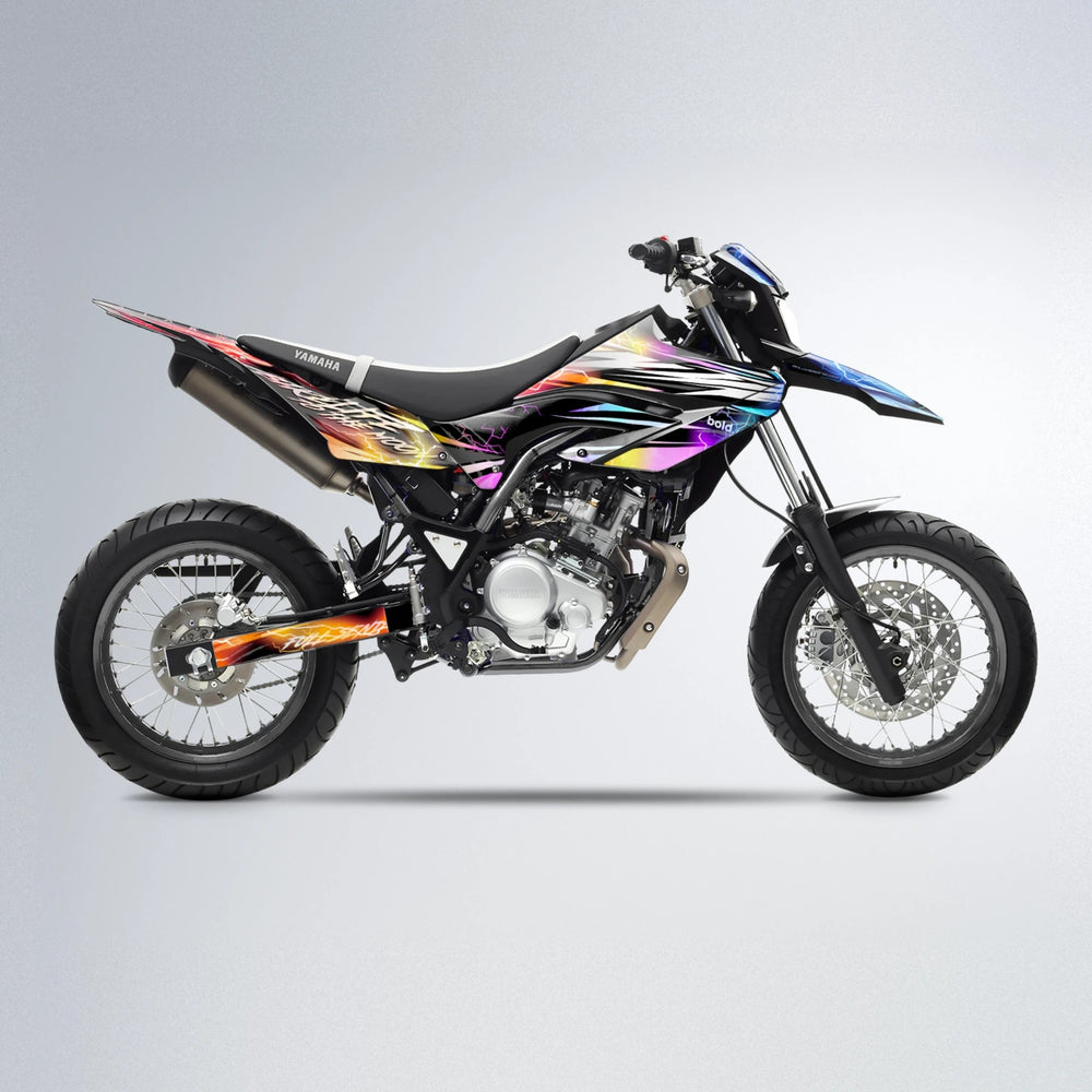 TRINITY Yamaha WR 125X supermoto graphics kit in Sunset Fade