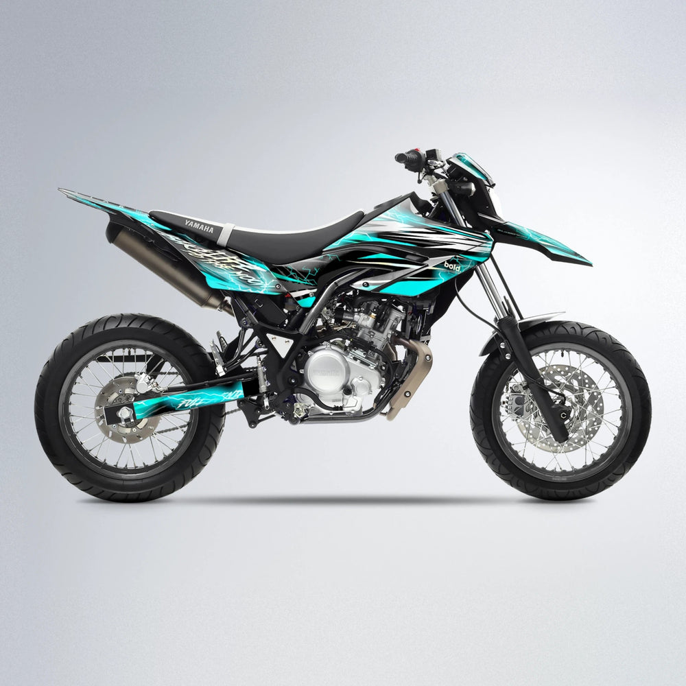 TRINITY Yamaha WR 125X supermoto graphics kit in Teal