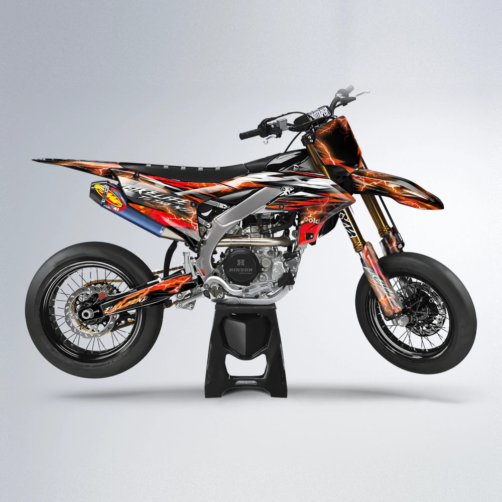 TRINITY Yamaha YZF SM supermoto graphics kit in Orange