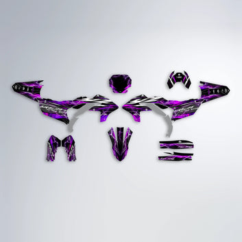 TRINITY Yamaha YZF SM graphics kit parts layout in Pink