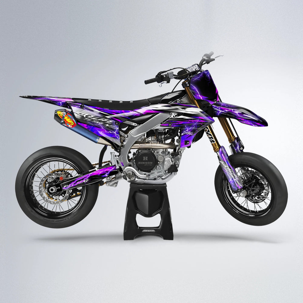 TRINITY Yamaha YZF SM supermoto graphics kit in Purple