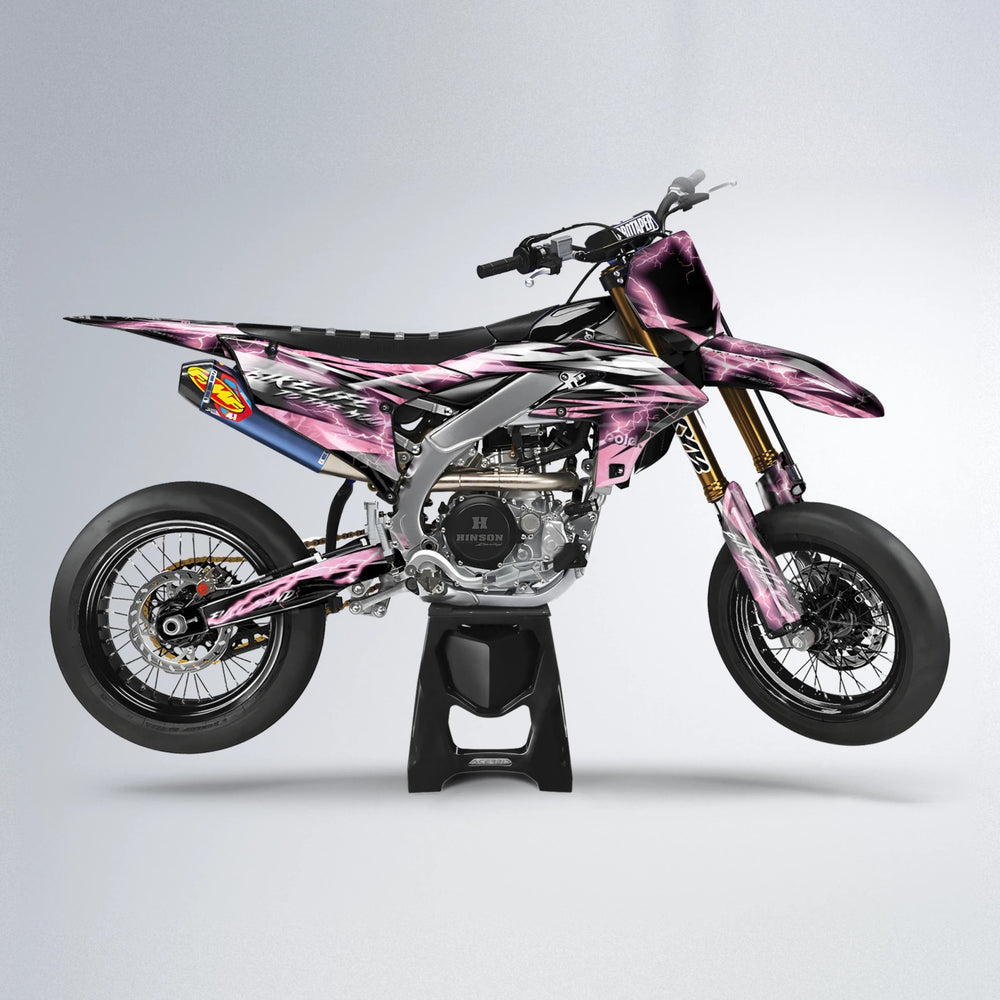 TRINITY Yamaha YZF SM supermoto graphics kit in Sakura Pink