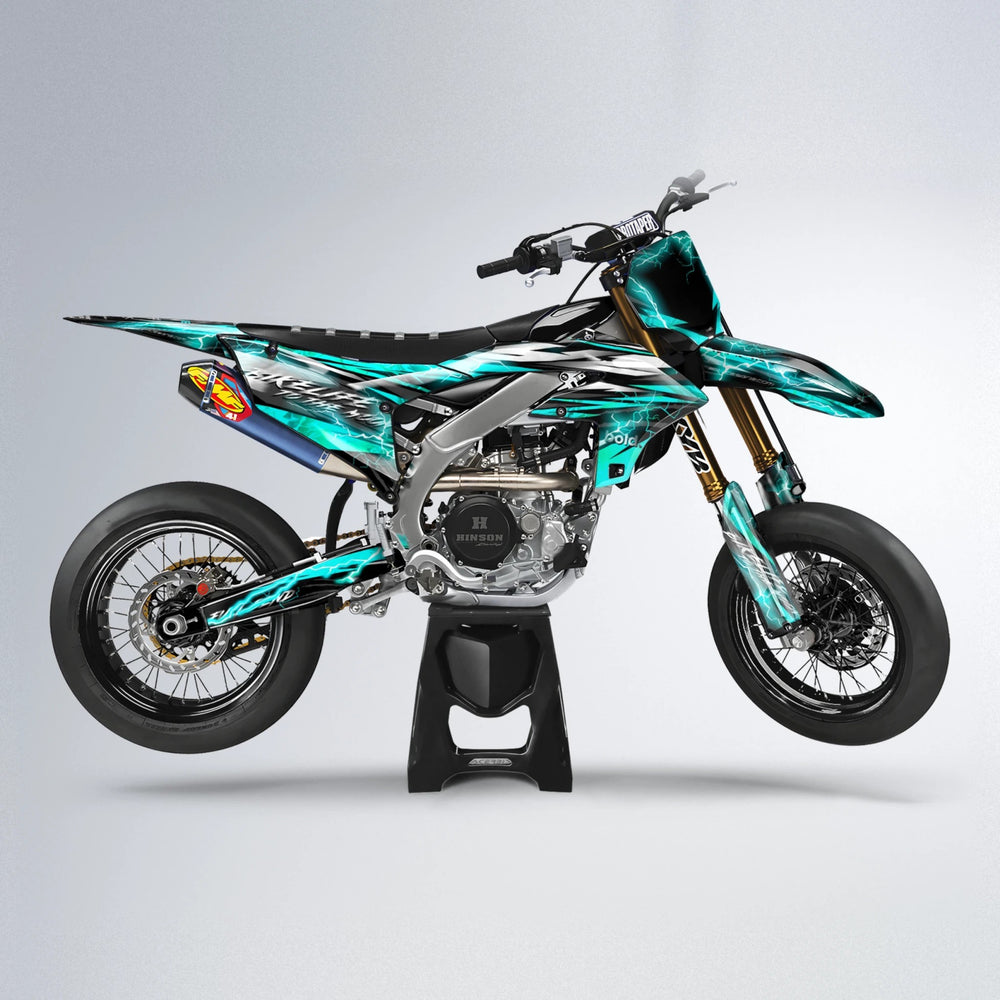 TRINITY Yamaha YZF SM supermoto graphics kit in Teal