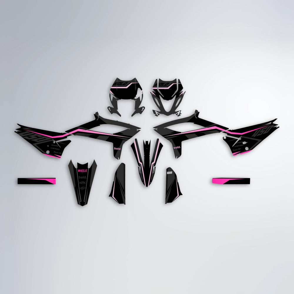 TRONIC Beta graphics kit parts layout in Flamingo