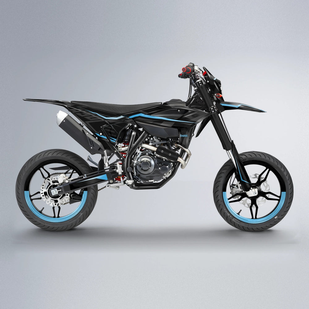 TRONIC Beta supermoto graphics kit in Light Blue & White