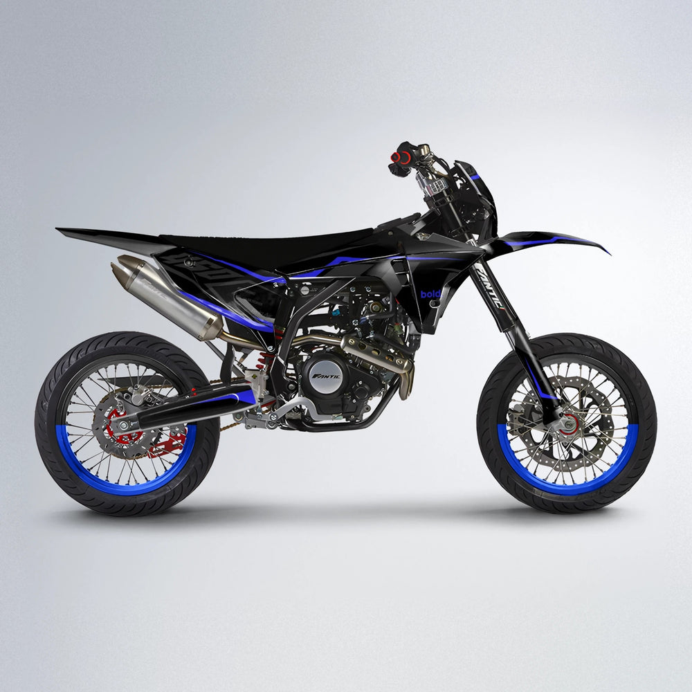 TRONIC Fantic supermoto graphics kit in Blue