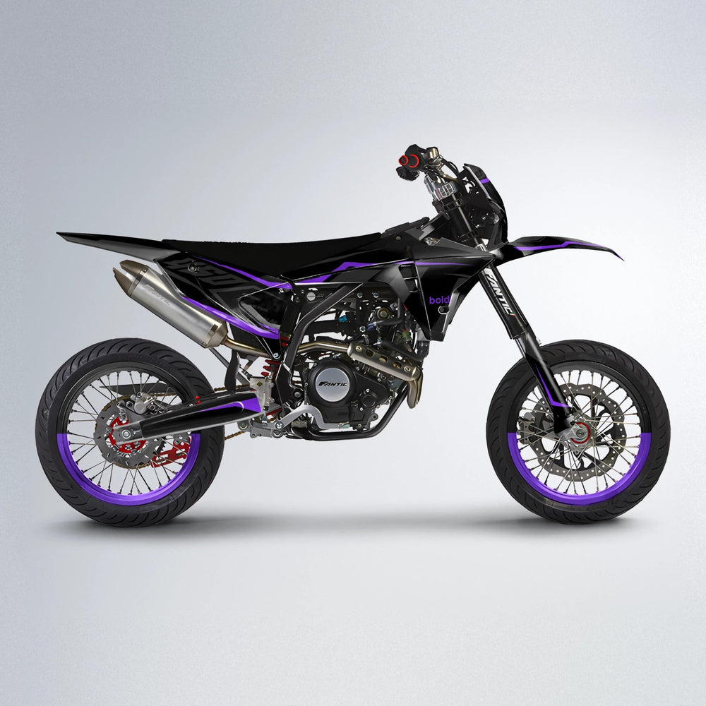 TRONIC Fantic supermoto graphics kit in Purple