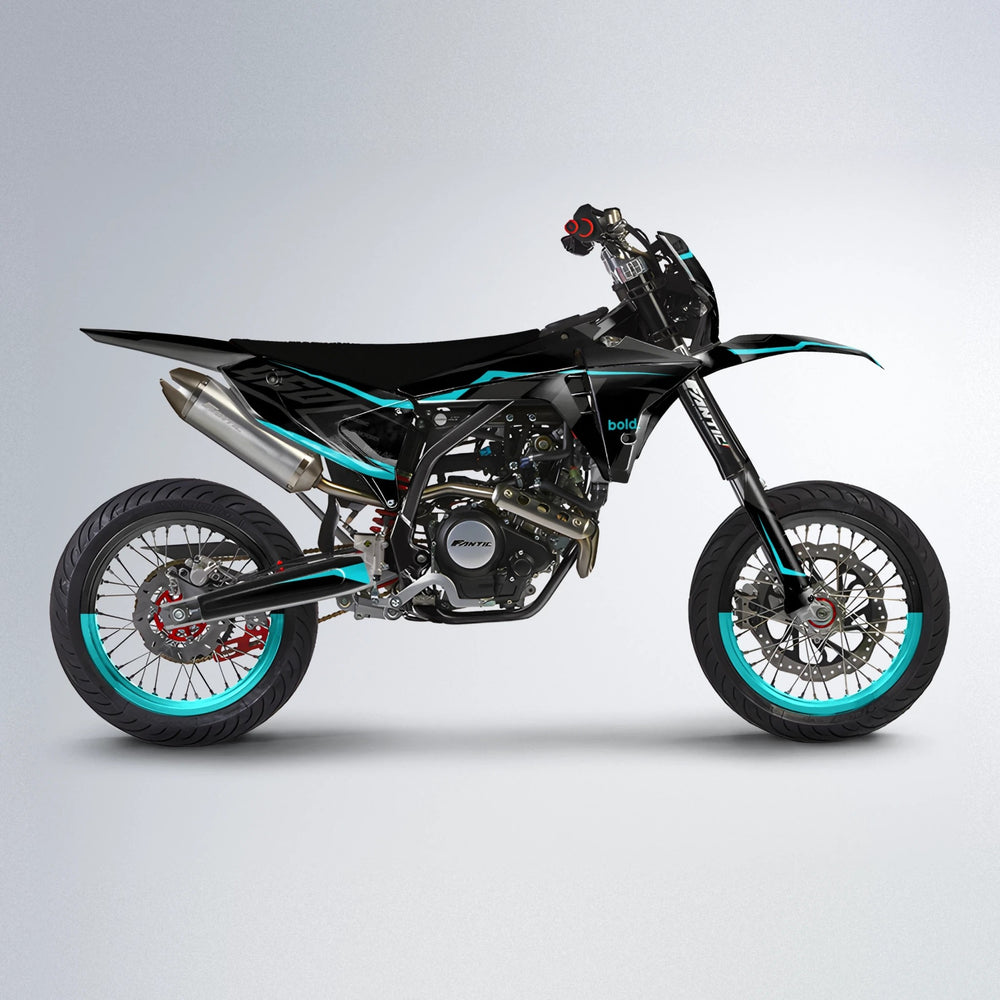 TRONIC Fantic supermoto graphics kit in Teal
