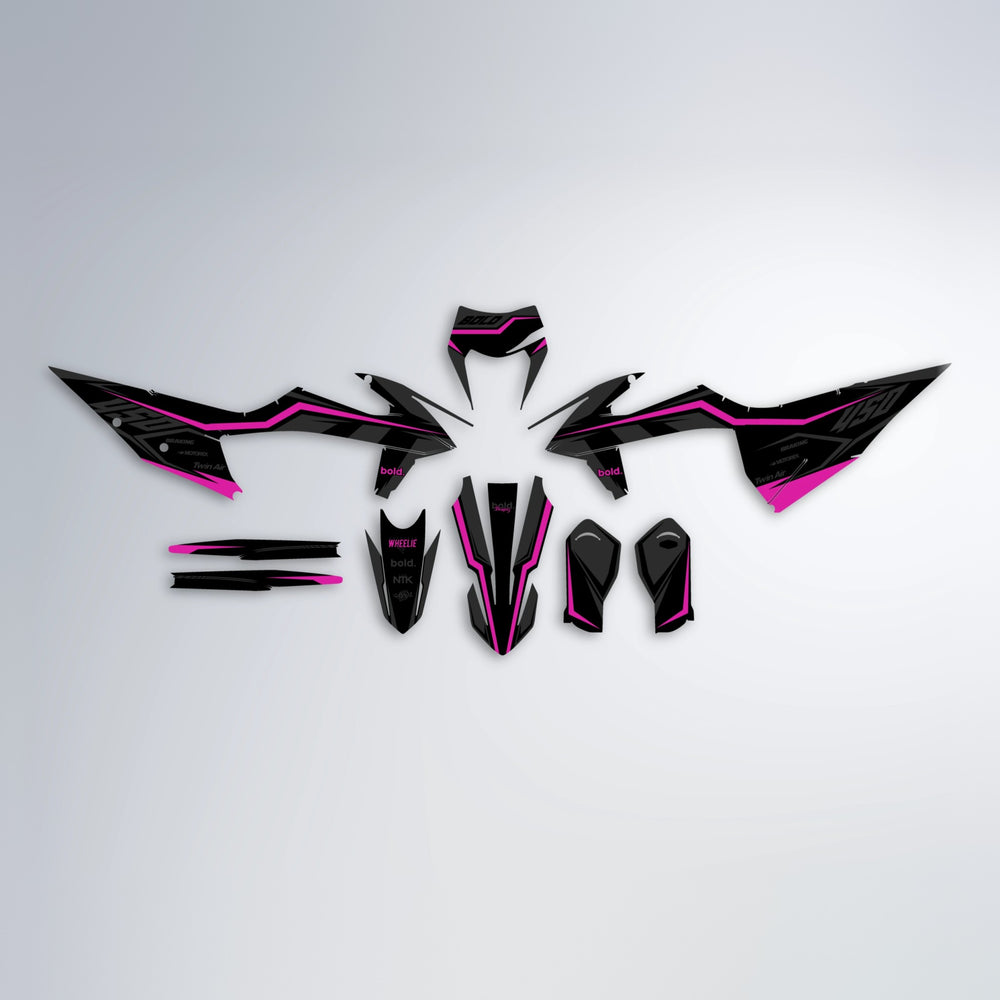 TRONIC graphics kit parts layout in Pink