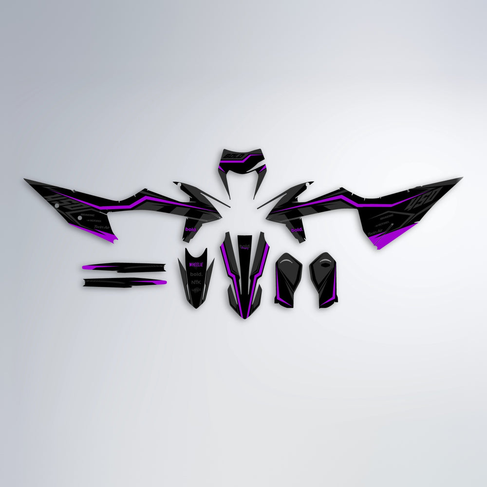 TRONIC graphics kit parts layout in Purple