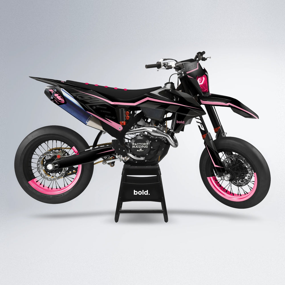 TRONIC supermoto graphics kit in Sakura Pink