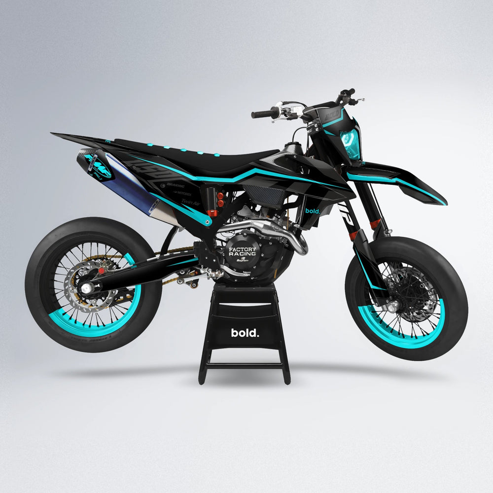 TRONIC supermoto graphics kit in Teal