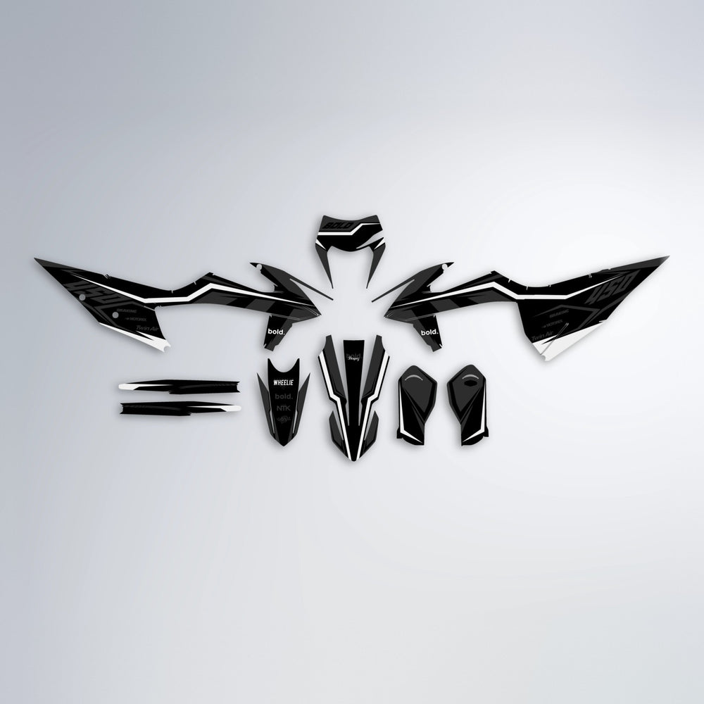 TRONIC graphics kit parts layout in White