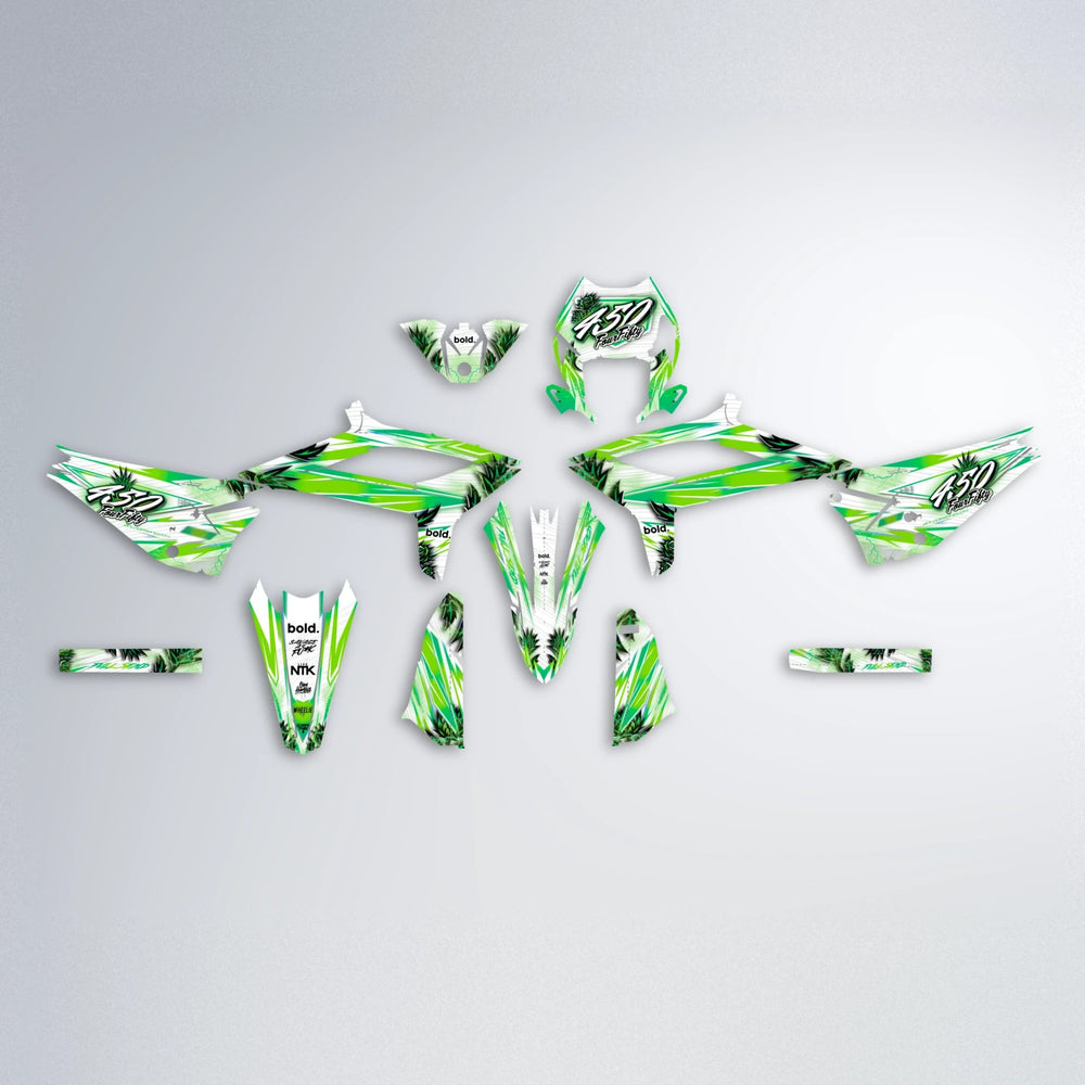 TROPIC Beta graphics kit parts layout in Green