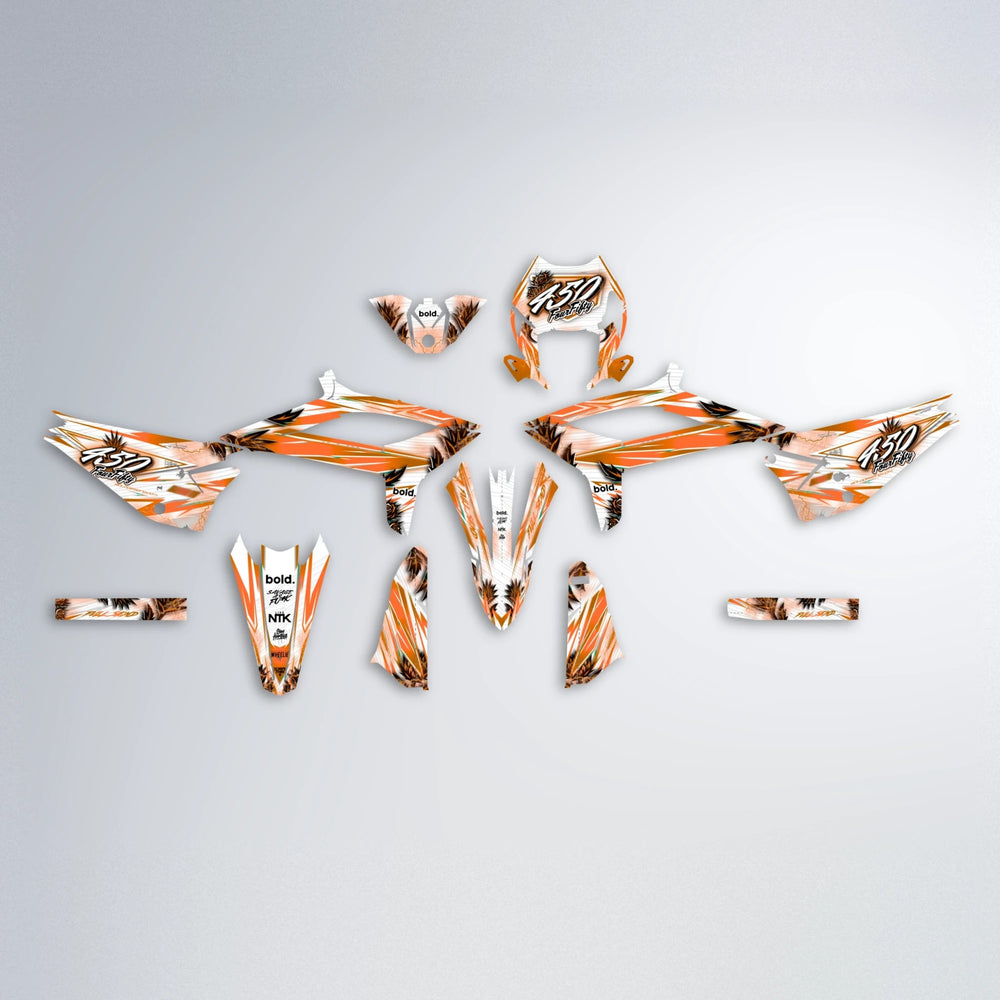 TROPIC Beta graphics kit parts layout in Orange