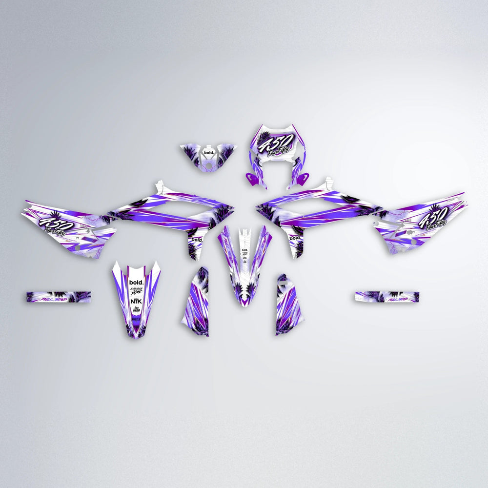 TROPIC Beta graphics kit parts layout in Purple