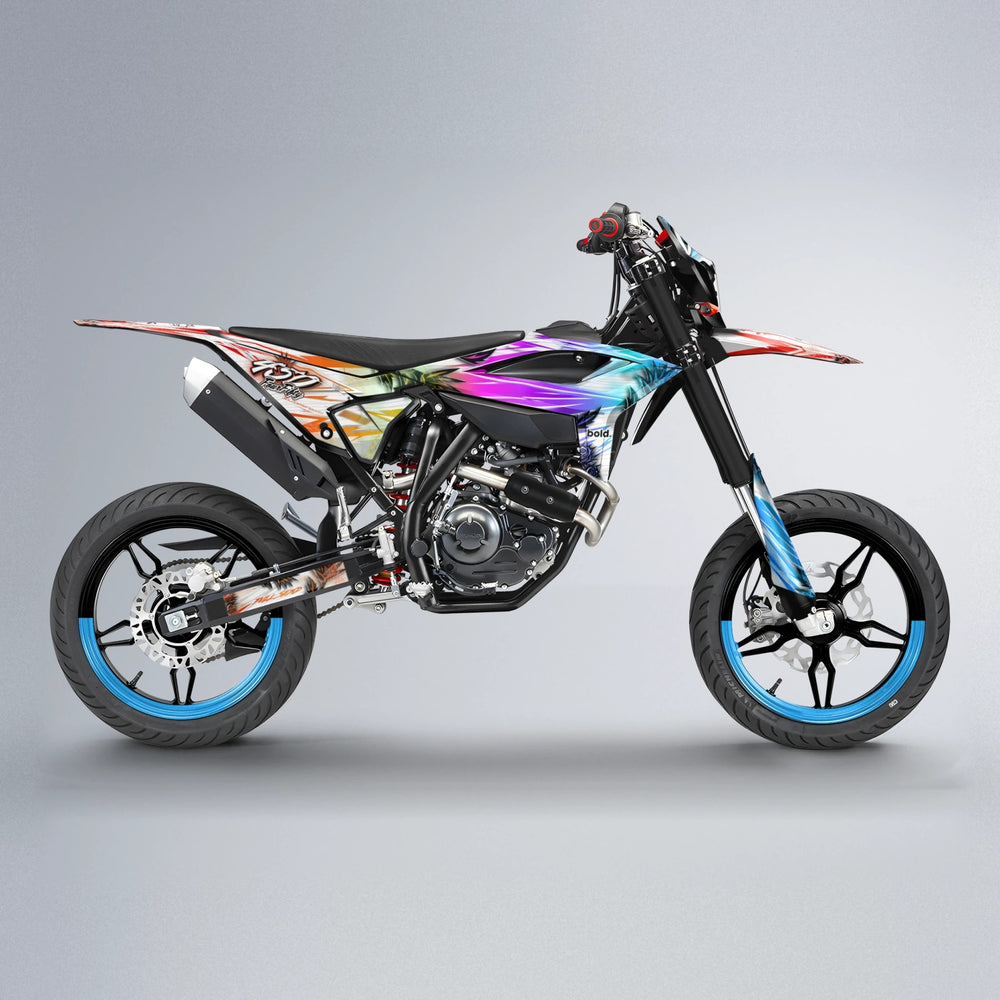 TROPIC Beta supermoto graphics kit in Sunset Fade