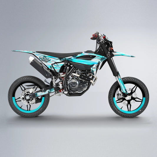 TROPIC Beta supermoto graphics kit in Teal