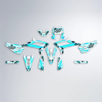 TROPIC Beta graphics kit parts layout in Teal