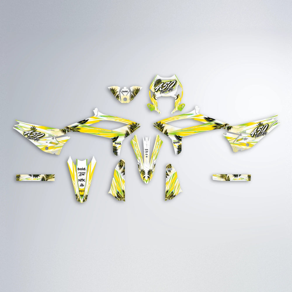 TROPIC Beta graphics kit parts layout in Yellow