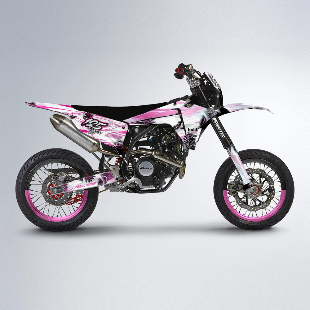 TROPIC Fantic supermoto graphics kit in Flamingo