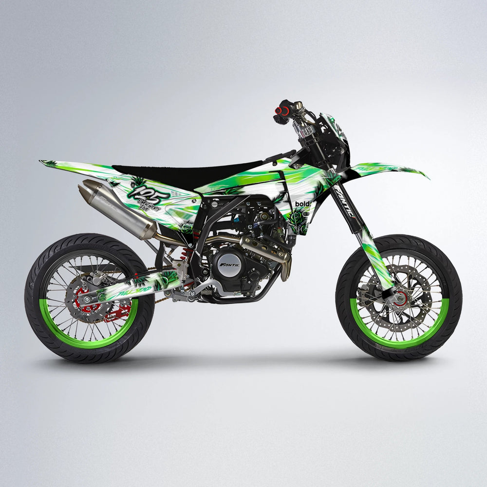 TROPIC Fantic supermoto graphics kit in Green