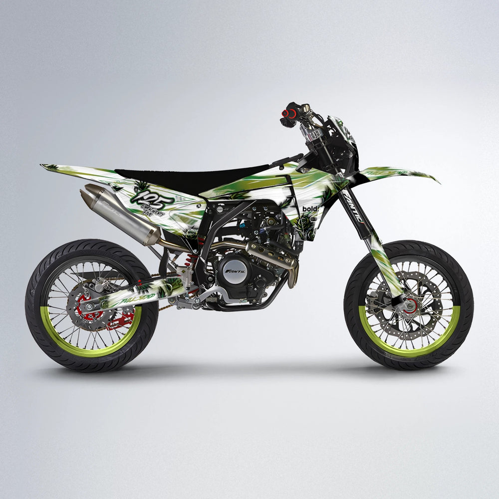 TROPIC Fantic supermoto graphics kit in Olive