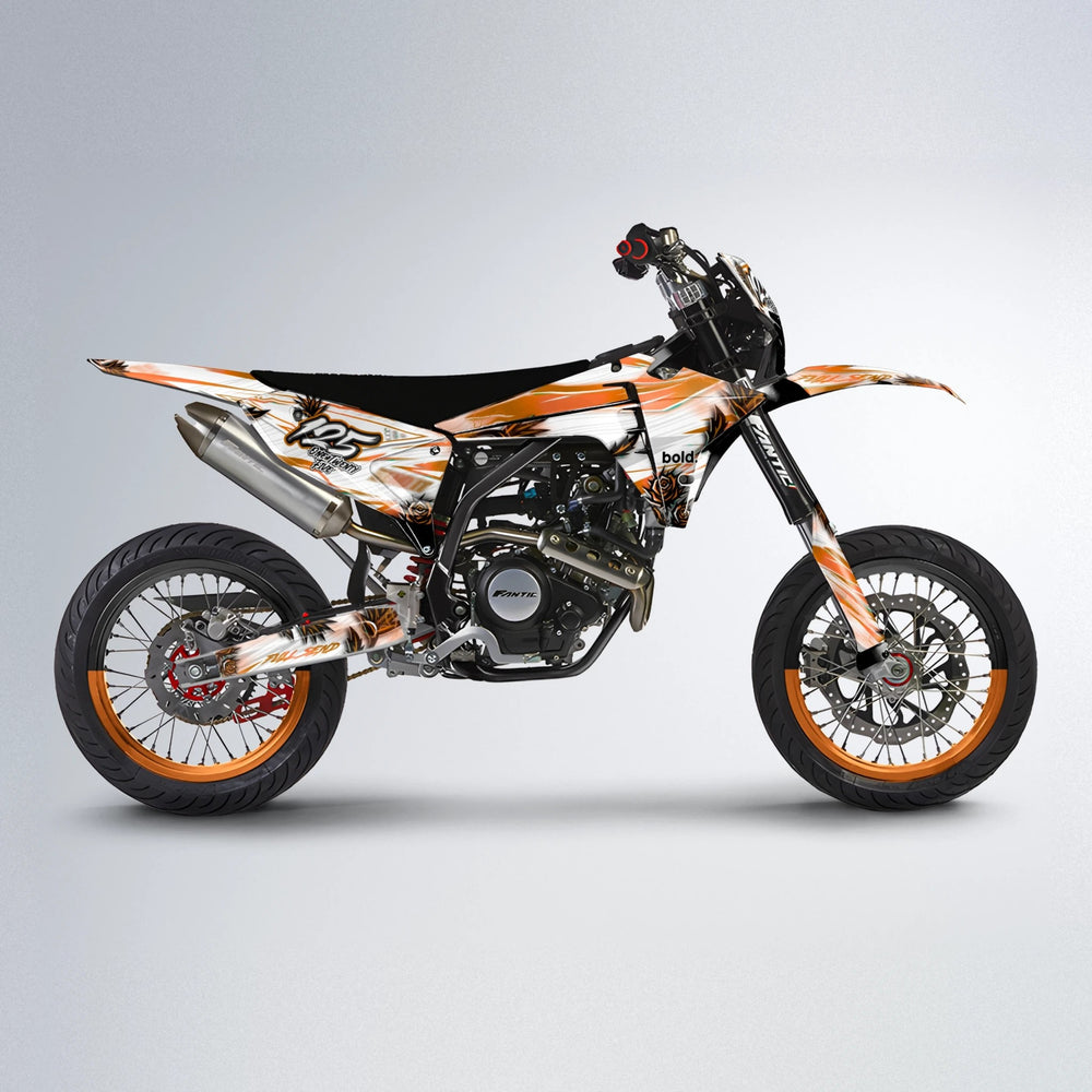 TROPIC Fantic supermoto graphics kit in Orange