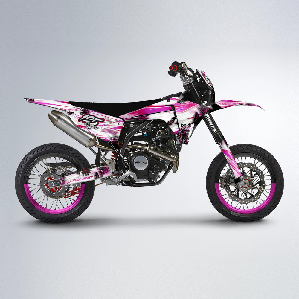 TROPIC Fantic supermoto graphics kit in Pink