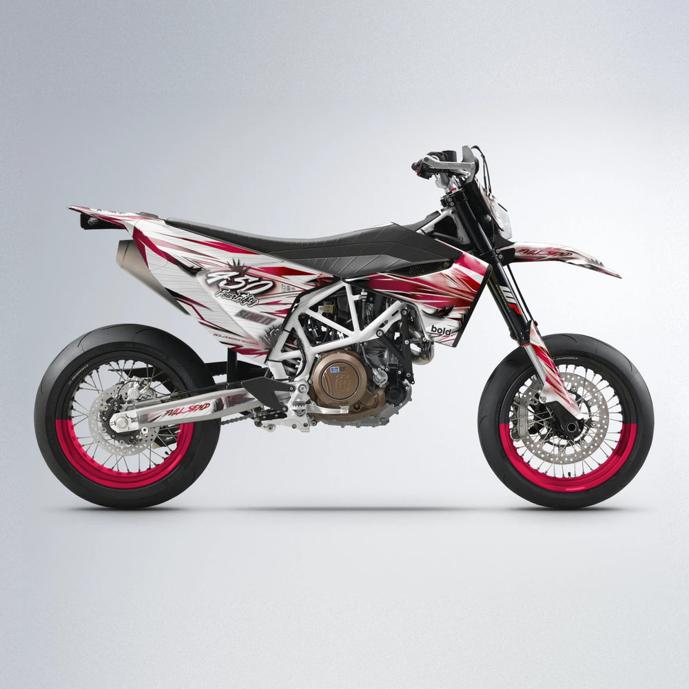 TROPIC Husqvarna 701 supermoto graphics kit in Black & Red