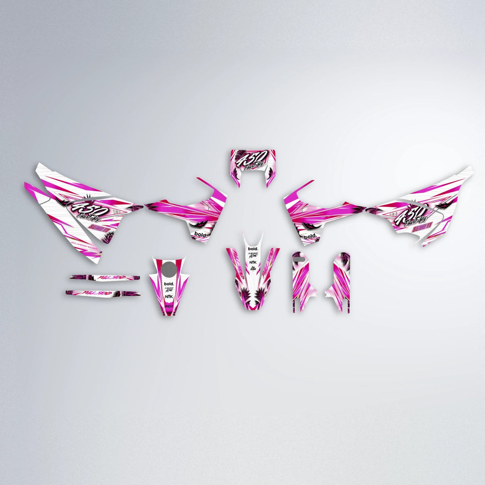 TROPIC Husqvarna 701 graphics kit parts layout in Pink