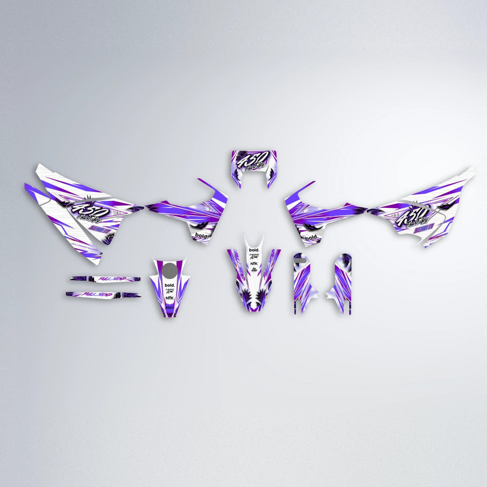 TROPIC Husqvarna 701 graphics kit parts layout in Purple