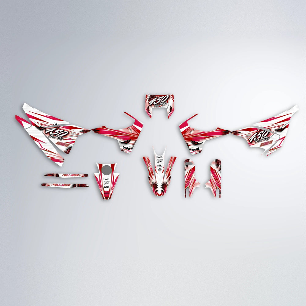 TROPIC Husqvarna 701 graphics kit parts layout in Red