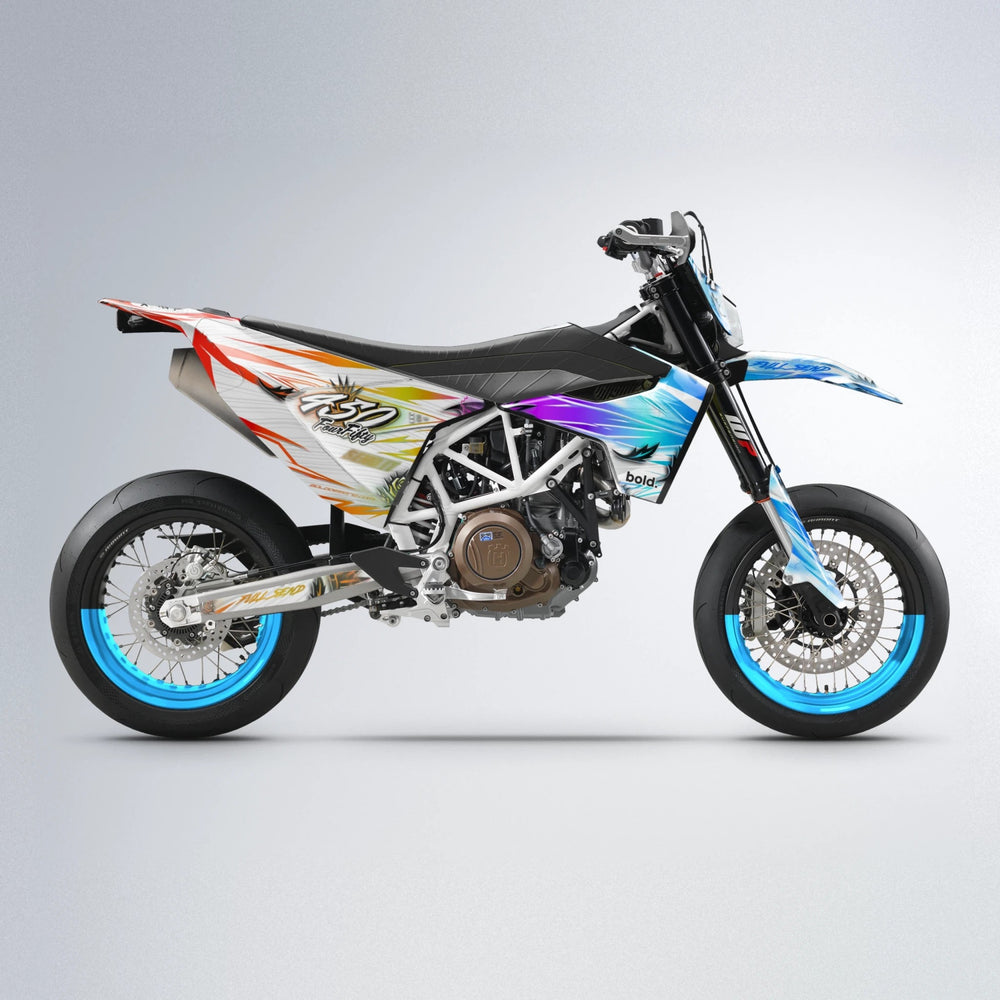 TROPIC Husqvarna 701 supermoto graphics kit in Sunset Fade