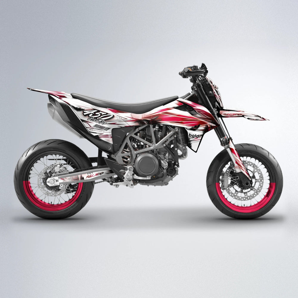 TROPIC KTM SMC 690 supermoto graphics kit in Black & Red
