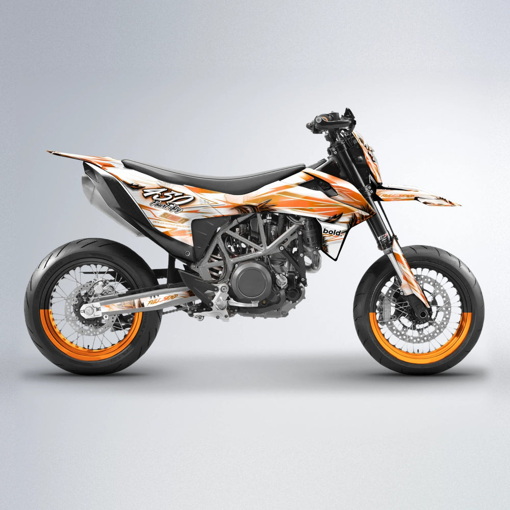 TROPIC KTM SMC 690 supermoto graphics kit in Orange