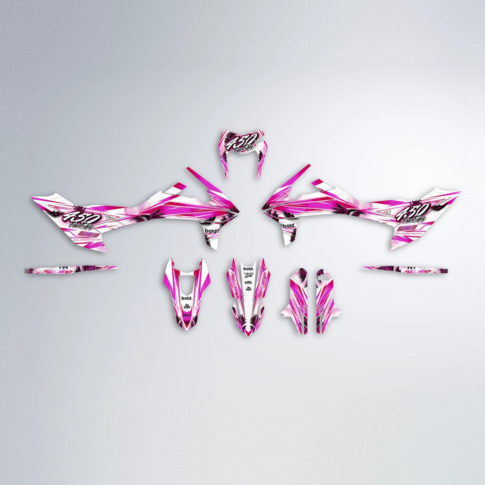 TROPIC KTM SMC 690 graphics kit parts layout in Pink