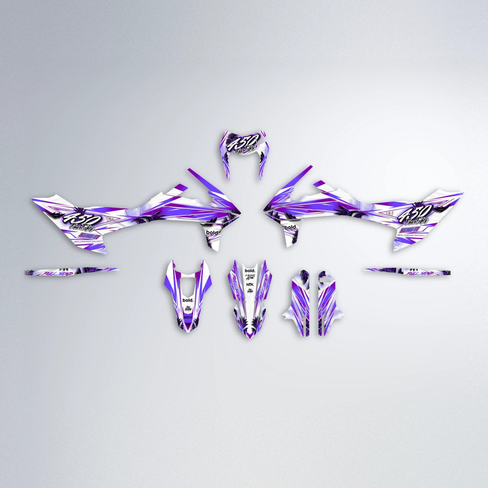 TROPIC KTM SMC 690 graphics kit parts layout in Purple