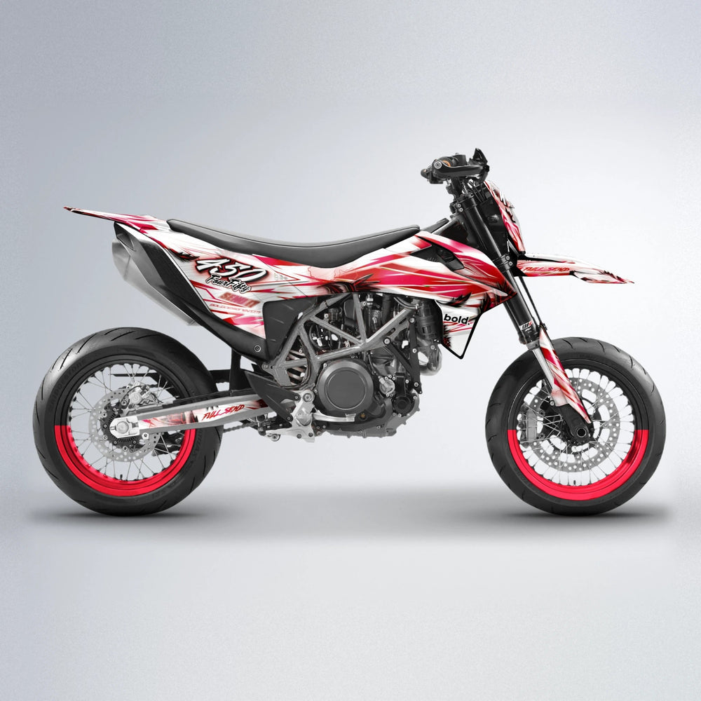 TROPIC KTM SMC 690 supermoto graphics kit in Red