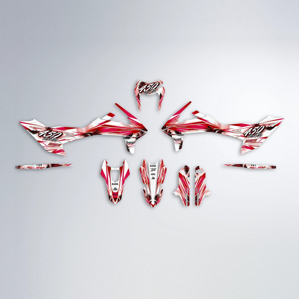 TROPIC KTM SMC 690 graphics kit parts layout in Red