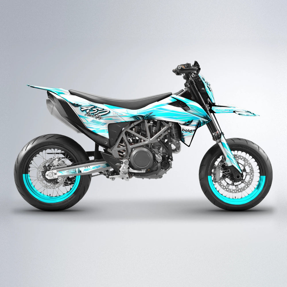 TROPIC KTM SMC 690 supermoto graphics kit in Teal